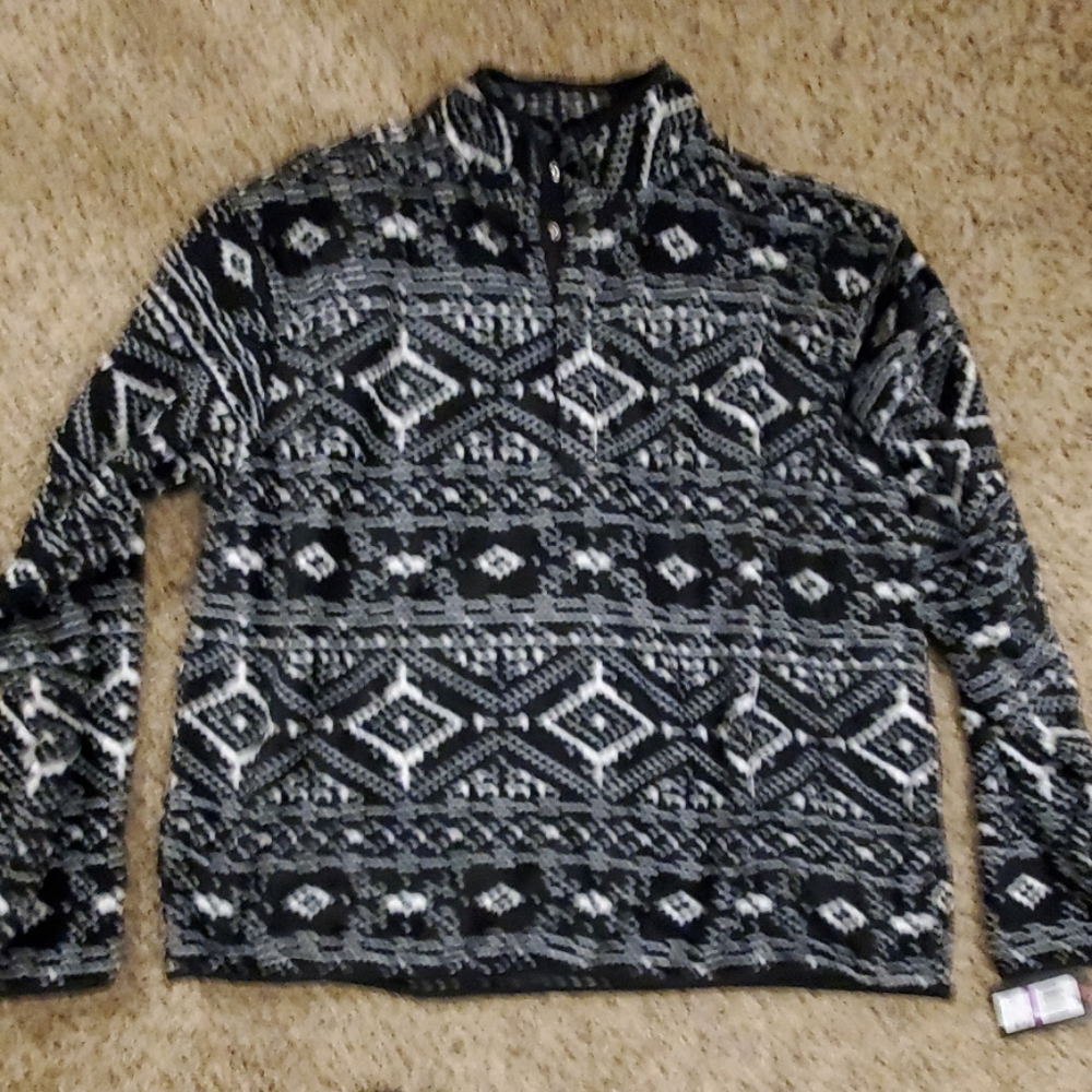 Chaps Polar Fleece Mockneck Pullover